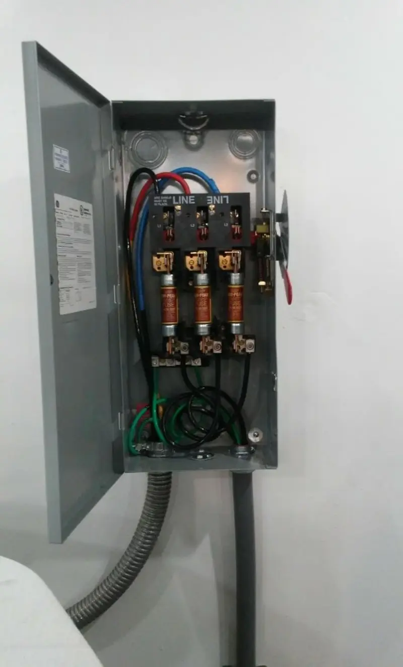 Three-phase disconnect switch installed for Electrical Wiring & Rewiring in Superior